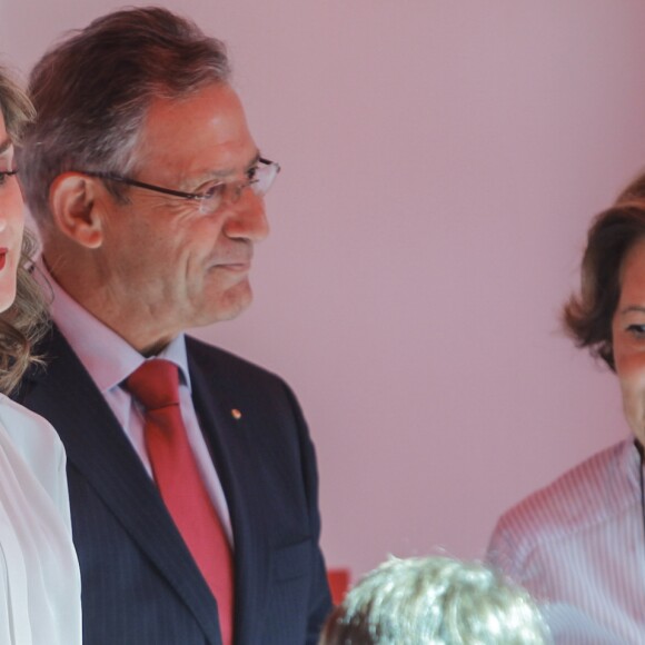 La reine Letizia d'Espagne lors de la Journée de la Croix-Rouge espagnole au siège de l'organisme à Madrid le 5 octobre 2016.