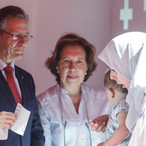 La reine Letizia d'Espagne lors de la Journée de la Croix-Rouge espagnole au siège de l'organisme à Madrid le 5 octobre 2016.