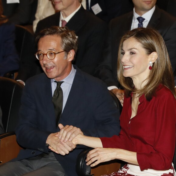 Letizia d'Espagne lors d'une réunion de travail de la Fondation des Amis du Musée du Prado le 6 octobre 2016.