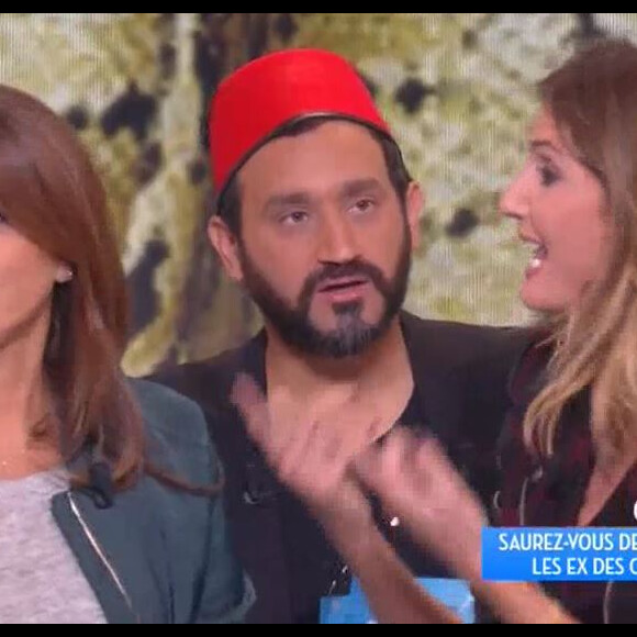 Valérie Bénaîm, Cyril Hanouna, Caroline Ithurbide, dans "TPMP", vendredi 7 octobre 2016, sur C8