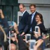 Le prince William, Kate Middleton et le prince Harry ont pris part à des rencontres au County Hall de Londres et au London Eye dans le cadre de la Journée mondiale de la santé mentale le 10 octobre 2016.