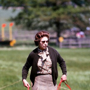 La reine Elizabeth II avec ses corgis et dorgis en 1980 à Windsor.