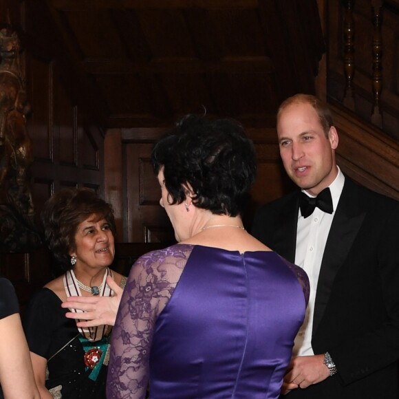 Le prince William assiste au dîner de gala de la fondation "100 Women in Hedge" à Londres le 10 octobre 2016.