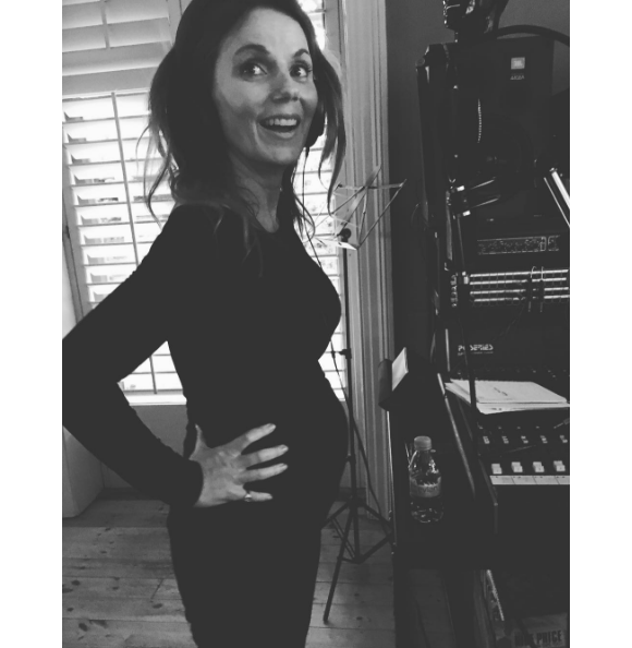 Geri Halliwell enceinte de son deuxième enfant et de retour en studio. Photo publiée sur Instagram, le 12 octobre 2016