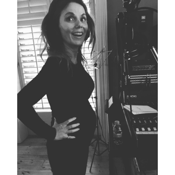 Geri Halliwell enceinte de son deuxième enfant et de retour en studio. Photo publiée sur Instagram, le 12 octobre 2016