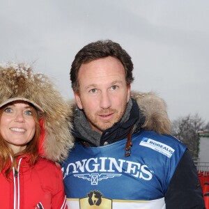 Geri Halliwell et son compagnon Christian Horner à la "Kitz Charity Race" à Kitzbuhel en Autriche le 24 janvier 2015.