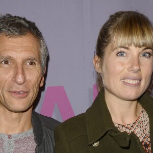 Nagui et sa femme Mélanie Page - Générale du One Man Show d'Arnaud Ducret "Arnaud vous fait plaisir" à l'Alhambra à Paris, le 13 novembre 2014.
