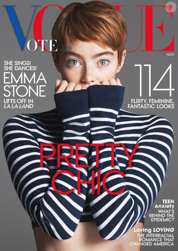 Emma Stone en couverture du Vogue US de novembre 2016