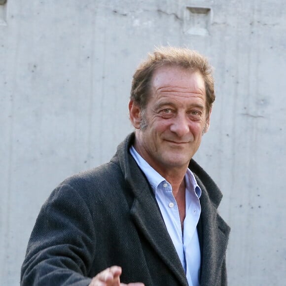 Vincent Lindon lors du traditionnel remake du célèbre film de Louis Lumière de 1895 "La Sortie de l'usine Lumière à Lyon" à l'occasion du 8ème Festival Lumière à Lyon, le 15 octobre 2016