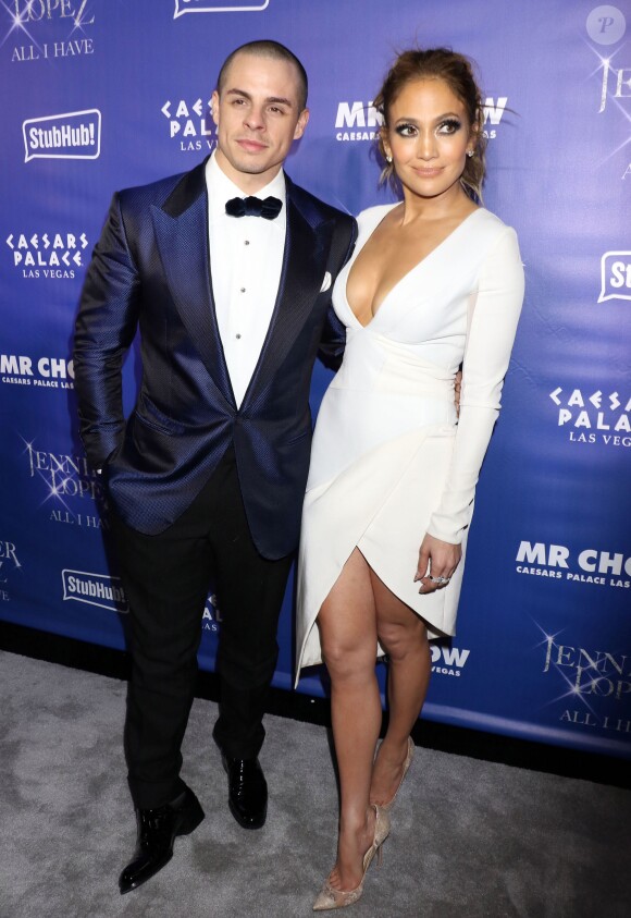 Casper Smart et sa compagne Jennifer Lopez lors de l'after party "Jennifer Lopez : All I have" et de l'inauguration du restaurant Mr Chow à Las Vegas, le 20 janvier 2016.