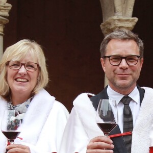 Exclusif - Lorànt Deutsch et Guillaume de Tonquédec - Les acteurs Français Lorànt Deutsch et Guillaume de Tonquédec ont été intronisés par la Jurade des vins de Saint-Emilion, à Saint-Emilion, France, le 18 septembre 2016. © Bernard-Cottereau/Bestimage