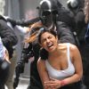 Priyanka Chopra tourne une scène d'action violente pour la série Quantico à Manhattan le 4 octobre 2016.