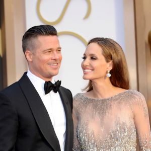 Brad Pitt et Angelina Jolie - 86e cérémonie des Oscars à Hollywood, le 2 mars 2014.