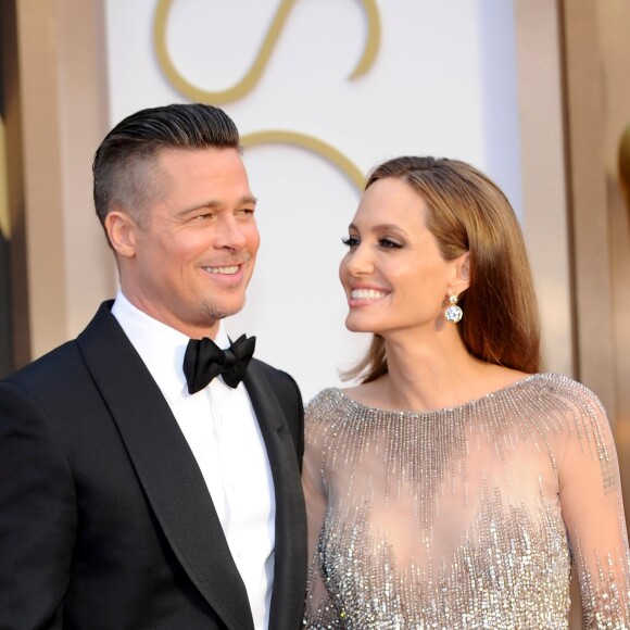 Brad Pitt et Angelina Jolie - 86e cérémonie des Oscars à Hollywood, le 2 mars 2014.