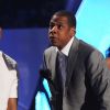 Kanye West et and Jay-Z recevant le prix de meilleure vidéo de l'année pour leur tube "Otis", aux BET Awards le 1er juillet 2012 à Los Angeles