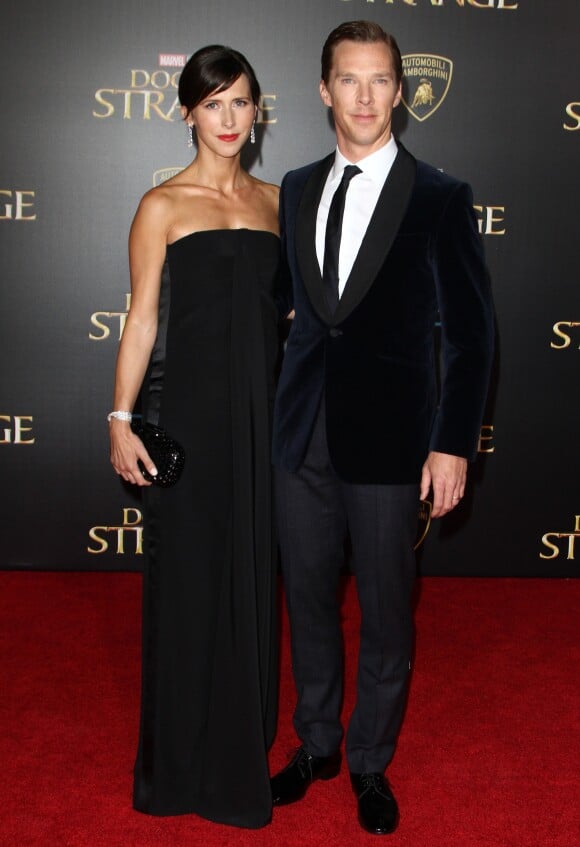 Benedict Cumberbatch et sa femme Sophie Hunter à la première de "Doctor Strange" au El Capitan à Los Angeles, le 20 octobre 2016
