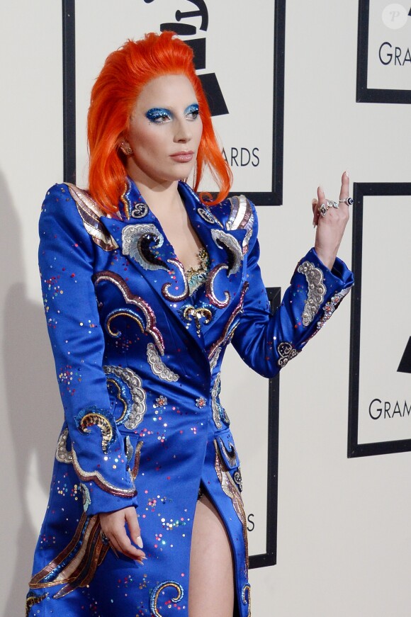 Lady Gaga - La 58ème soirée annuelle des Grammy Awards au Staples Center à Los Angeles, le 15 février 2016.