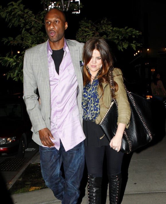 Khloé Kardashian et Lamar Odom à New York le 4 octobre 2011.