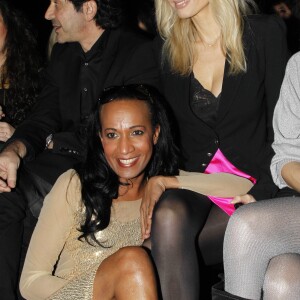 VINCENT MCDOOM ET ADRIANA KAREMBEU - PEOPLE AU DEFILE FRANCK SORBIER HAUTE COUTURE PRINTEMPS ETE 2012 A PARIS LE 25 JANVIER 2012  PEOPLE AT FRANCK SORBIER HAUTE COUTURE SPRING SUMMER 2012 FASHION SHOW IN PARIS ON 24 JANUARY 201225/01/2012 - PARIS