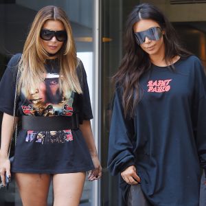 Kim Kardashian quitte son appartement à New York avec son amie Larsa Pippen le 8 septembre 2016.