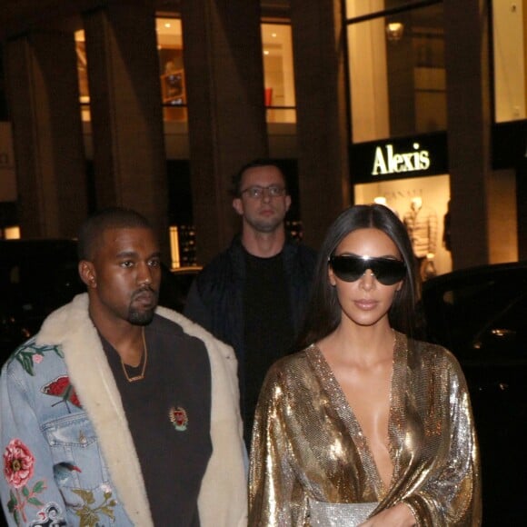 Exclusif - Kim Kardashian et Kanye West se rendent au restaurant "Le Costes" à Paris, le 29 septembre 2016.