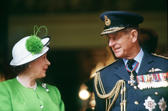 La reine Elisabeth II et le prince Philip en juin 1991 à Londres.