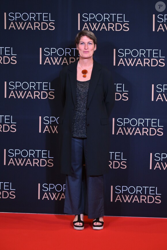 Anne Quéméré, présidente du Jury du Prix du Livre, lors de la cérémonie des Sportel Awards au Grimaldi Forum à Monaco, le 25 octobre 2016. © Bruno Bebert/Bestimage