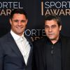 Dan Carter et Philippe Guillard lors de la cérémonie des Sportel Awards au Grimaldi Forum à Monaco, le 25 octobre 2016. © Bruno Bebert/Bestimage
