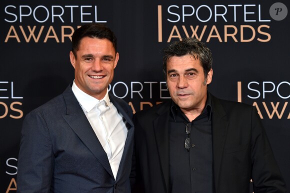 Dan Carter et Philippe Guillard lors de la cérémonie des Sportel Awards au Grimaldi Forum à Monaco, le 25 octobre 2016. © Bruno Bebert/Bestimage