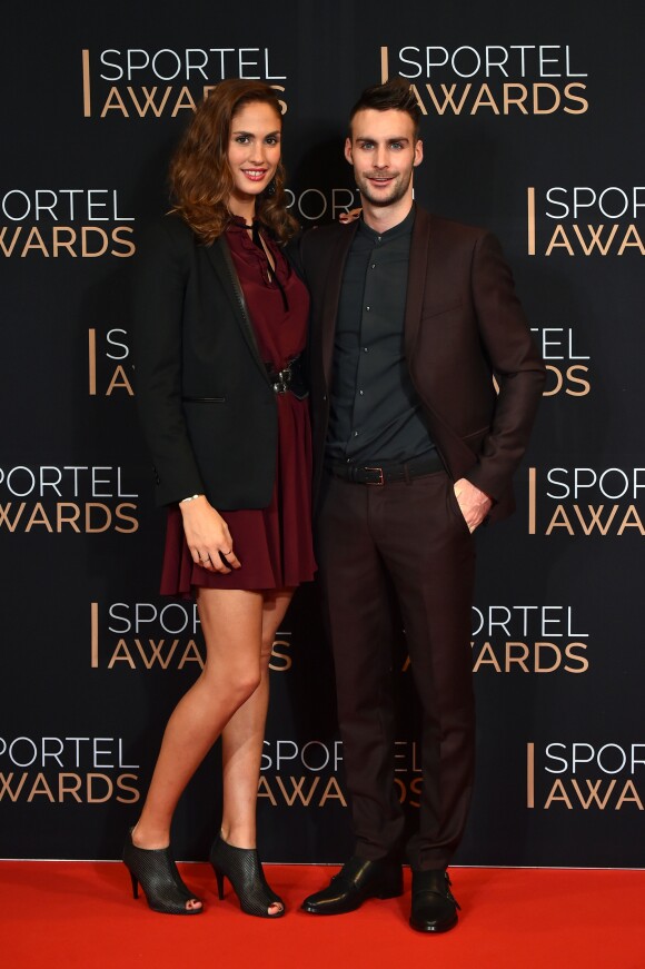 Elodie Clouvel et Valentin Belaud prenaient part en couple à la cérémonie des Sportel Awards au Grimaldi Forum à Monaco, le 25 octobre 2016. © Bruno Bebert/Bestimage