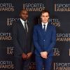 Wilson Kipketer et Louis Ducruet lors de la cérémonie des Sportel Awards au Grimaldi Forum à Monaco, le 25 octobre 2016. © Bruno Bebert/Bestimage