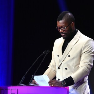 Djibril Cissé est intervenu lors de la cérémonie des Sportel Awards au Grimaldi Forum à Monaco, le 25 octobre 2016. © Bruno Bebert/Bestimage