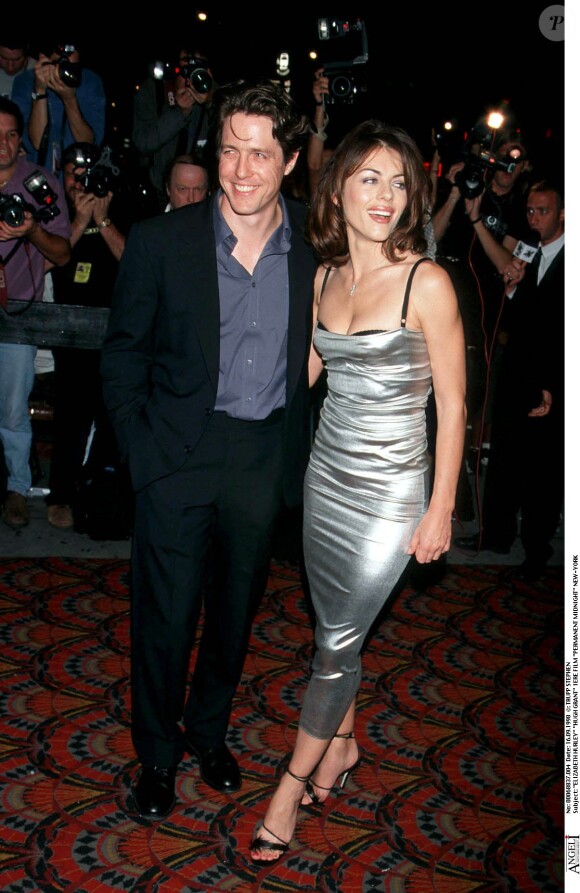 Liz Hurley et Hugh Grant - Avant-première du film Permanent Midnight à New York en 1998