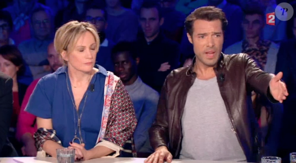 Yann Moix et Nicolas Bedos en pleine joute verbale dans "On n'est pas couché" sur France 2, le 29 octobre 2016.