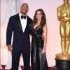 Dwayne Johnson et Lauren Hashian - People à la 87ème cérémonie des Oscars à Hollywood le 22 février 2015