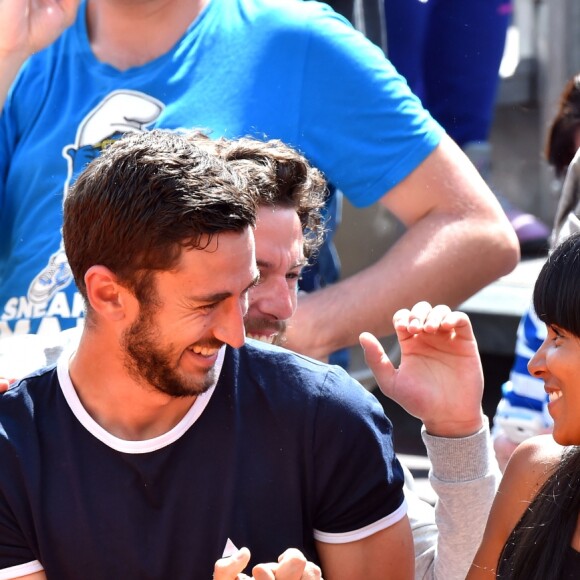 La chanteuse Shy'm présente au Monte Carlo Country Club pour le Monte-Carlo Rolex Masters de tennis 2016 à Roquebrune Cap Martin le 13 avril 2016 pour soutenir son fiancé le tennisman français Benoit Paire.