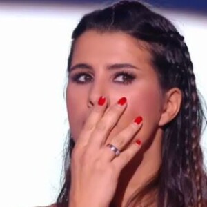 Karine Ferri choquée par l'élimination de Sylvie Tellier - Danse avec les stars 7, sur TF1. Samedi 5 novembre 2016