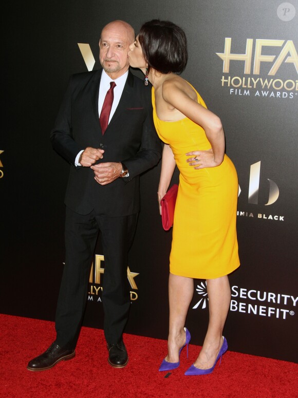 Ben Kingsley et sa femme Daniela Lavender à la 20e soirée annuelle Hollywood Film Awards à l'hôtel Beverly Hilton à Beverly Hills, le 6 novembre 2016