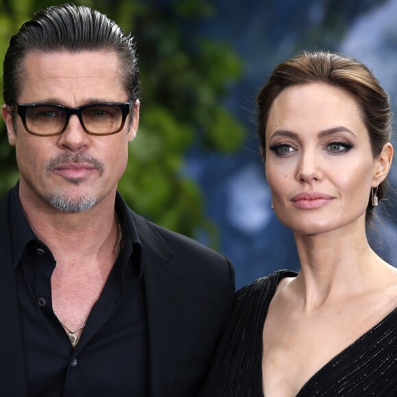 Brad Pitt et Angelina Jolie à la première de Maléfique organisée à Londres le 8 mai 2014.