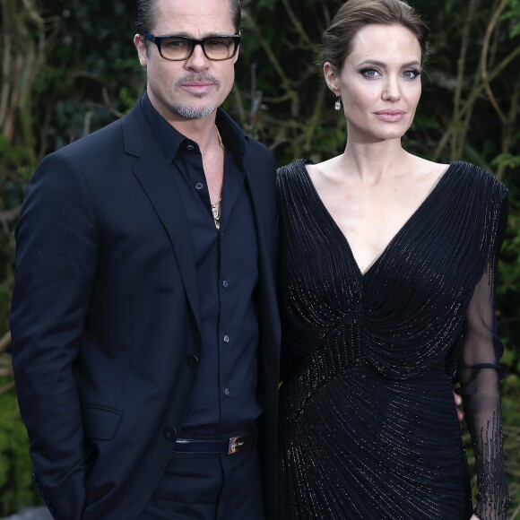 Brad Pitt et Angelina Jolie à la première de Maléfique organisée à Londres le 8 mai 2014.