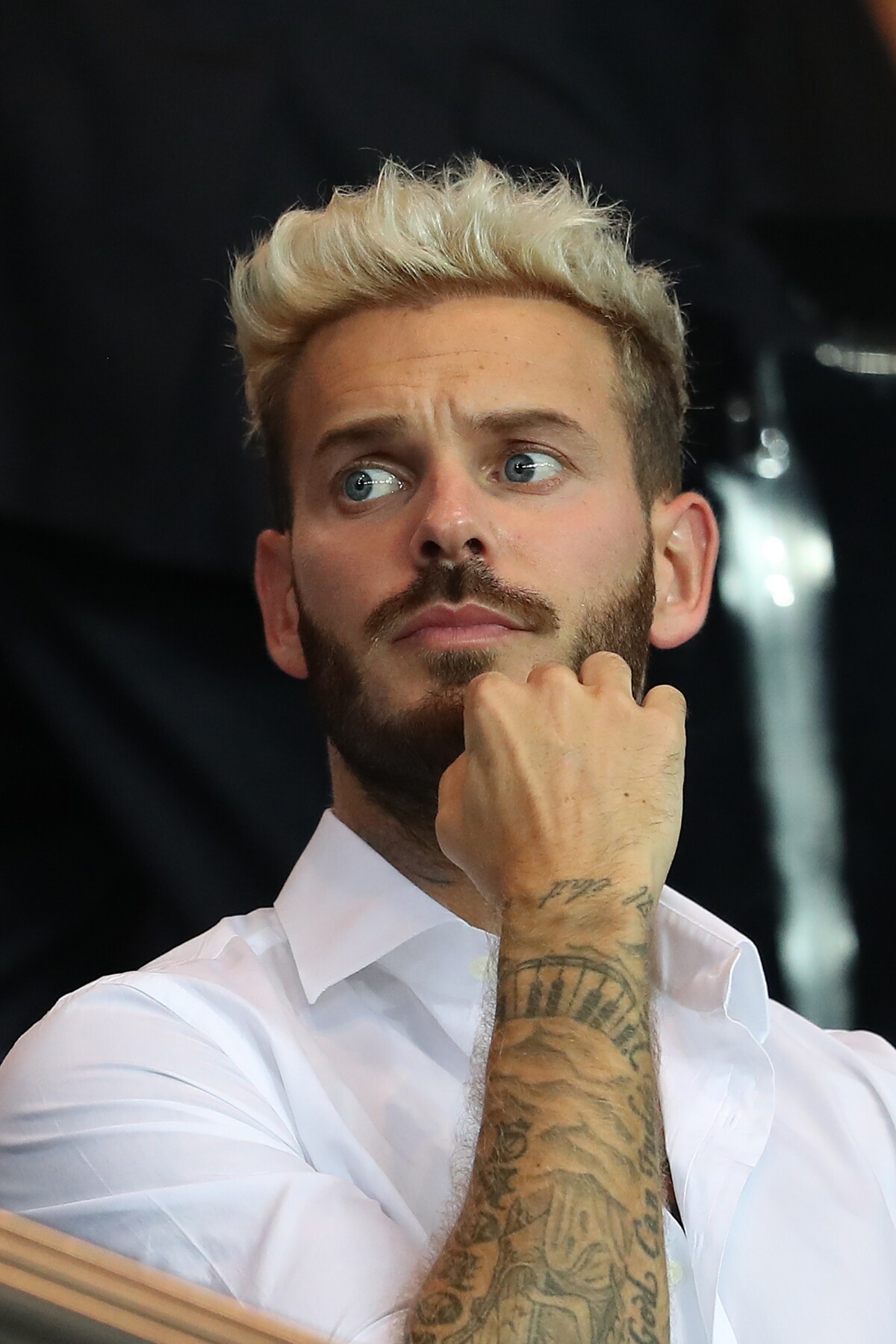 Photo Matt Pokora (M. Pokora) People au match de Ligue des