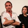 Jean Dujardin et sa compagne Nathalie Péchalat à l'inauguration du cinéma communal Jean Dujardin à Lesparre-Médoc le 27 juin 2015