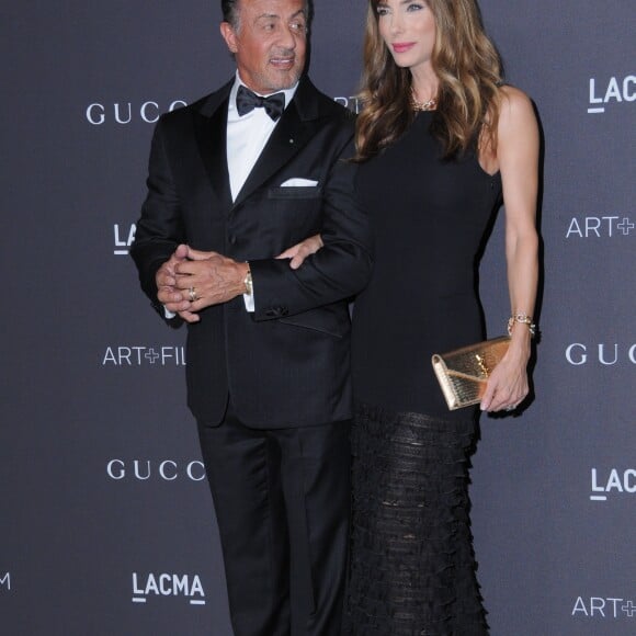 Sylvester Stallone et sa femme Jennifer Flavin au gala LACMA Art + Film à Los Angeles, le 29 octobre 2016 © Birdie Thompson/AdMedia via Zuma/Bestimage