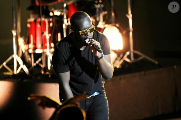 Maître Gims en concert lors du Festival International de Carthage, le 20 août 2016