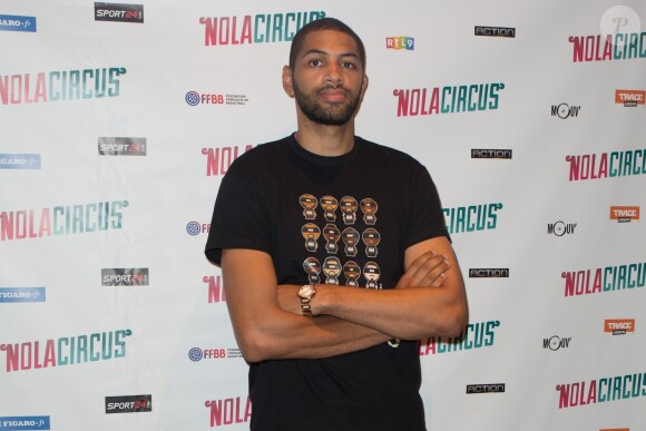 Nicolas Batum à l'avant-première du film "Nola Circus" au cinéma Gaumont Opéra à Paris, France, le 12 septembre 2016.