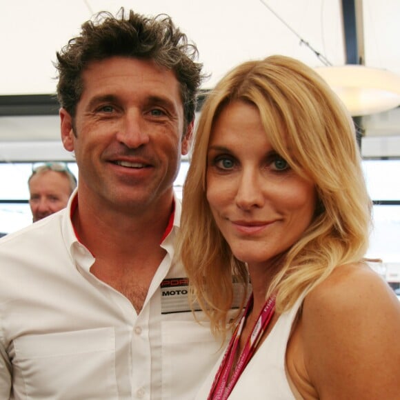 Patrick Dempsey et sa femme Jillian Fink lors de la coupe Porsche pendant le Grand Prix de Formule 1 de Hockenheimring. Le 18 juillet 2014