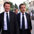 Christian Estrosi, Président du conseil régional de Provence-Alpes-Côte d'Azur et Nicolas Sarkozy à Nice le 17 septembre 2016.