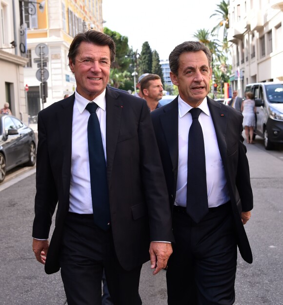 Christian Estrosi, Président du conseil régional de Provence-Alpes-Côte d'Azur et Nicolas Sarkozy à Nice le 17 septembre 2016.