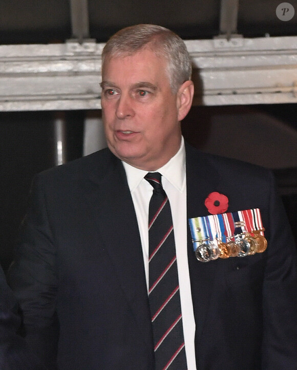 Le prince Andrew, duc d'York, lors de la soirée du Festival Royal du Souvenir, dédié à la commémoration des victimes de guerres, au Royal Albert Hall à Londres, le 12 novembre 2016.
