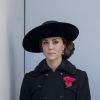 Kate Middleton, duchesse de Cambridge au balcon du Bureau des Affaires étrangères et du Commonwealth le 13 novembre 2016 à Londres, lors des commémorations du Dimanche du Souvenir (Remembrance Sunday) au Cénotaphe de Whitehall.